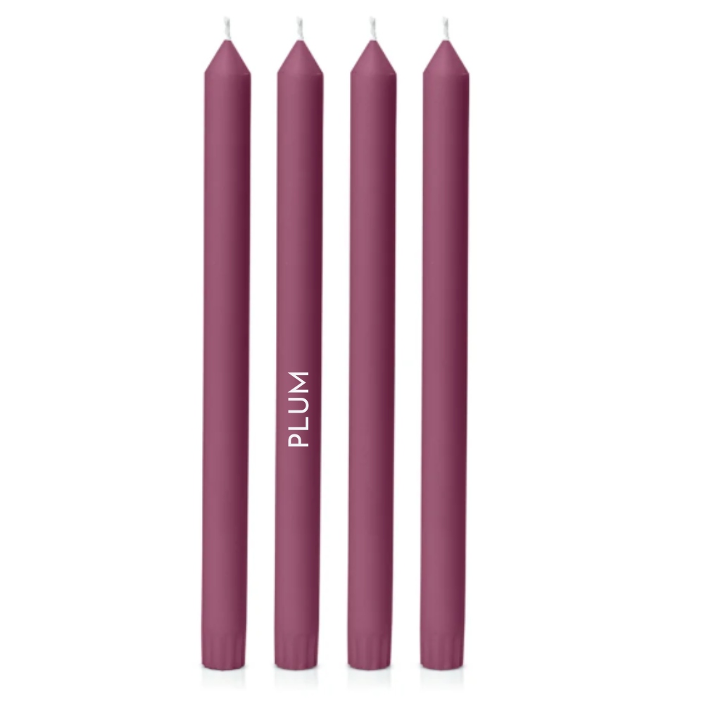 Dinner Candles - 30cm tall, natural colour, 38 colours to choose from