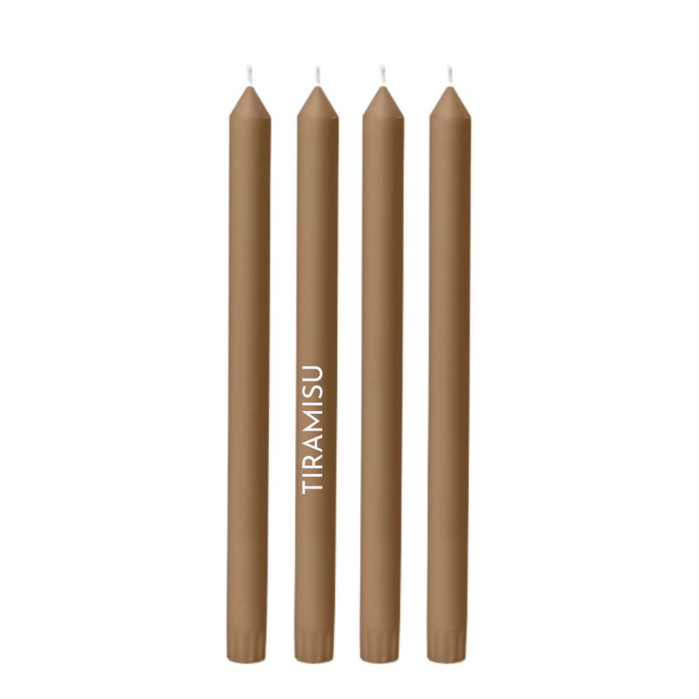 Dinner Candles - 30cm tall, natural colour, 38 colours to choose from