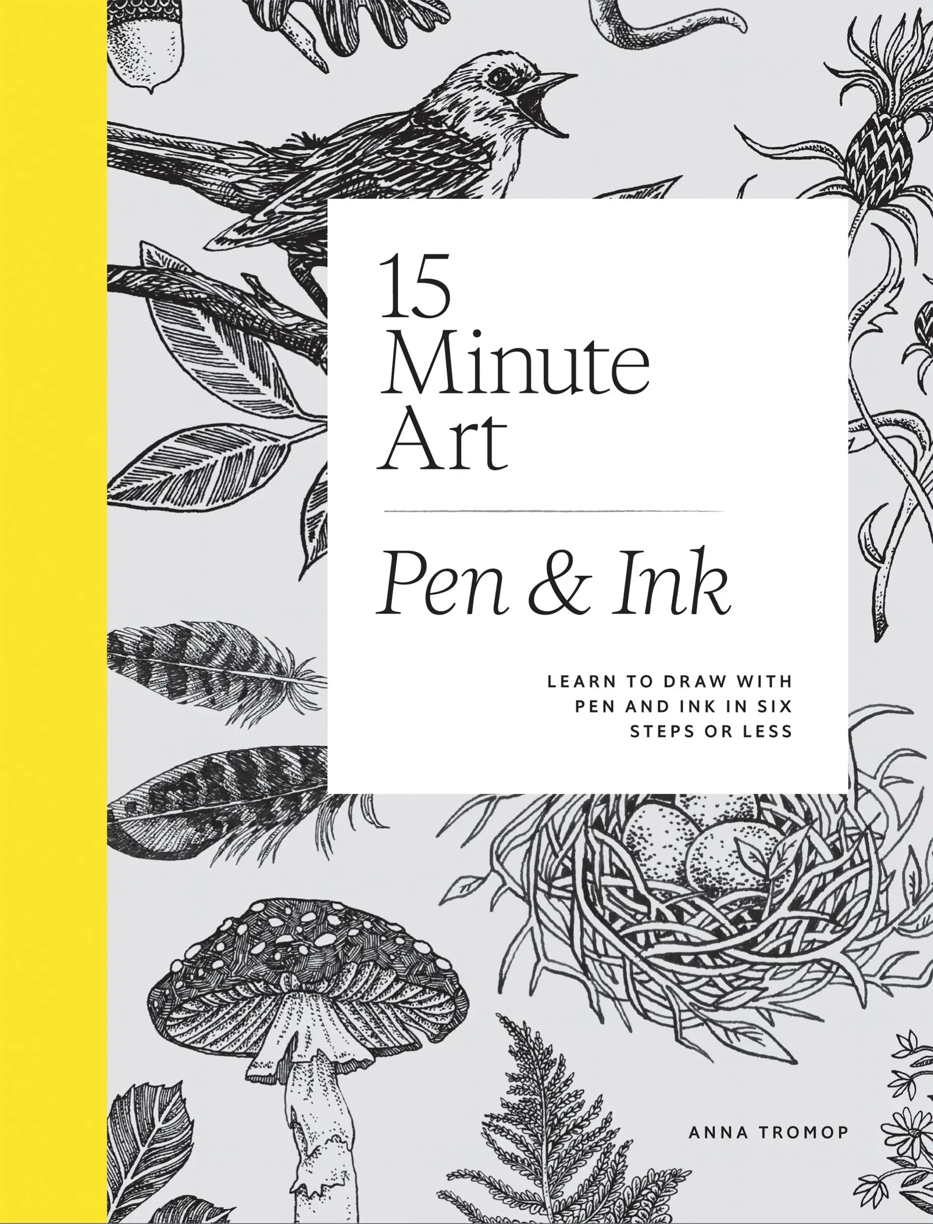 Book - 15 Minute Art: Pen & Ink by Anna Tromop
