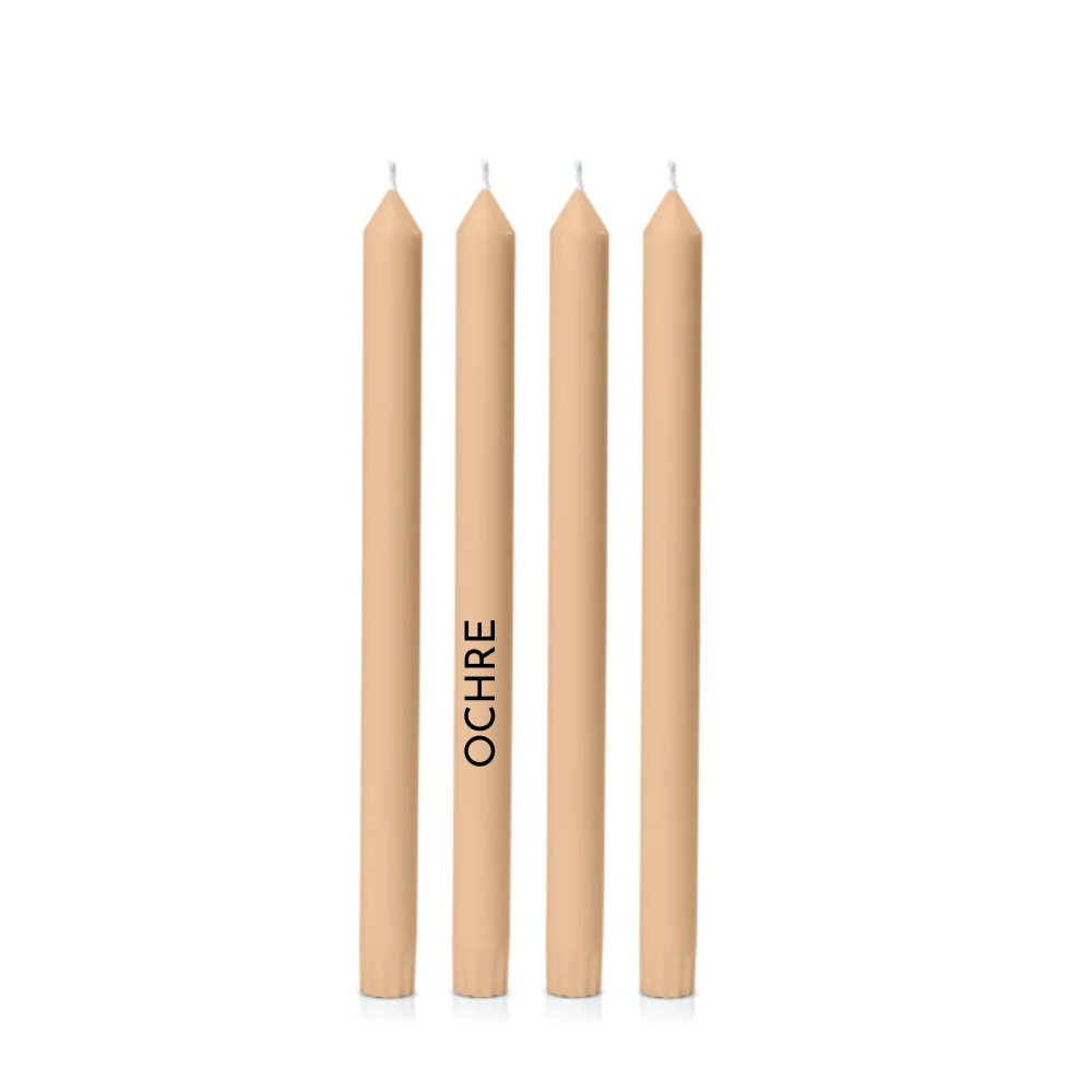 Dinner Candles - 30cm tall, natural colour, 38 colours to choose from