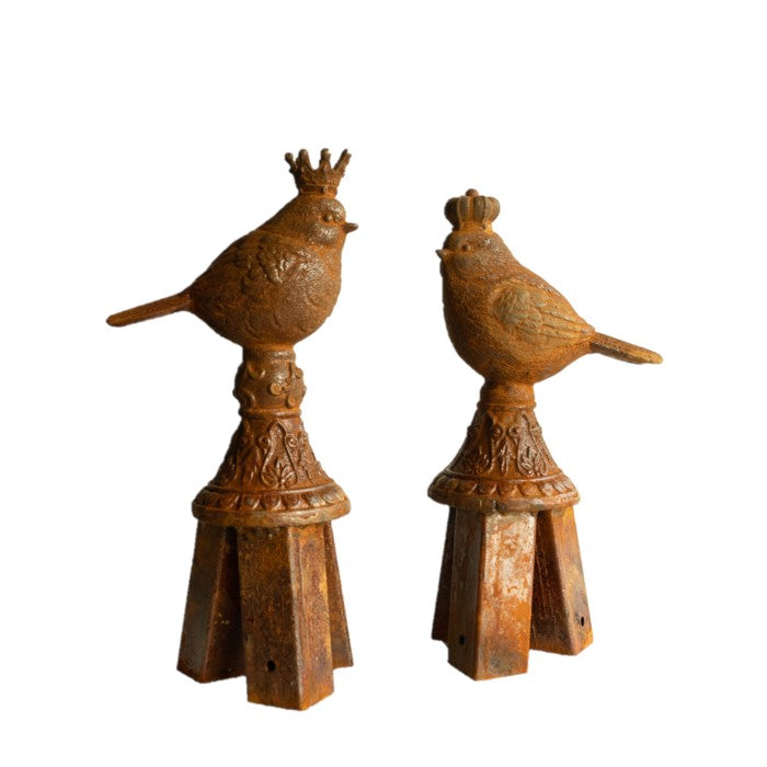 Stake Topper - Royal Birds Cast Iron Rust