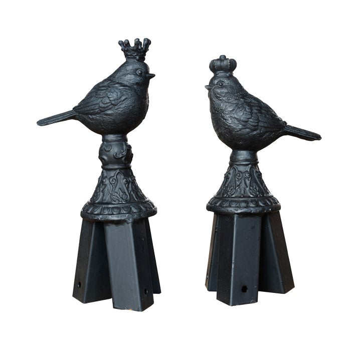 Stake Topper - Royal Birds Cast Iron Black