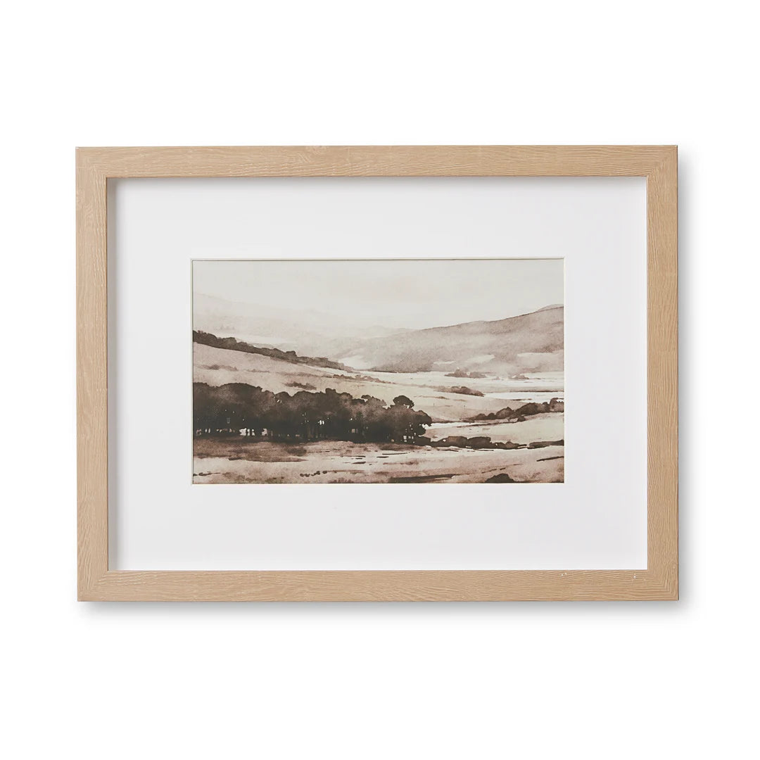Framed Print - Sepia Valley