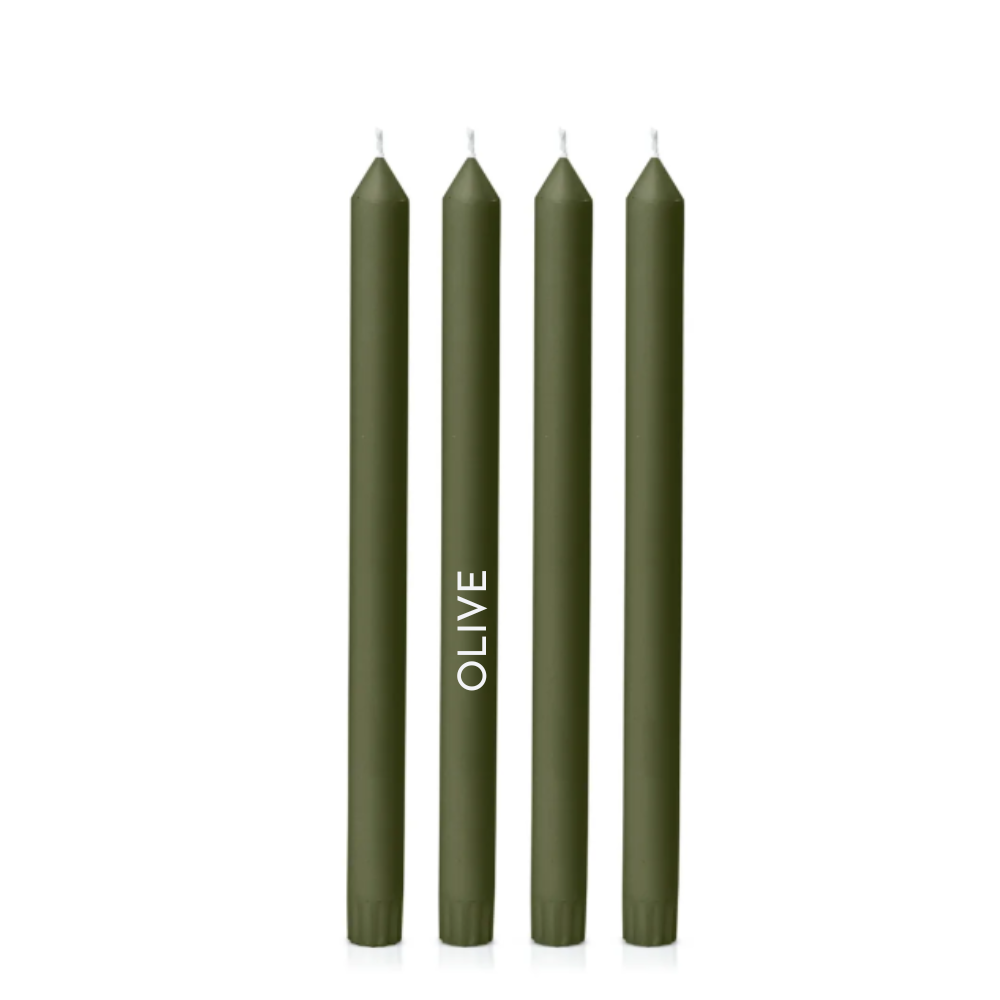 Dinner Candles - 30cm tall, natural colour, 38 colours to choose from