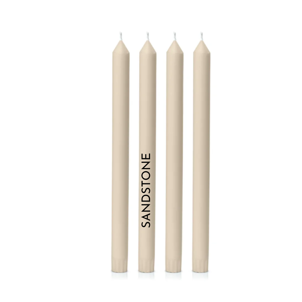 Dinner Candles - 30cm tall, natural colour, 38 colours to choose from