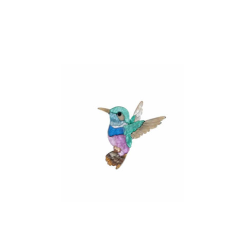 Brooch - Bird blue/purple