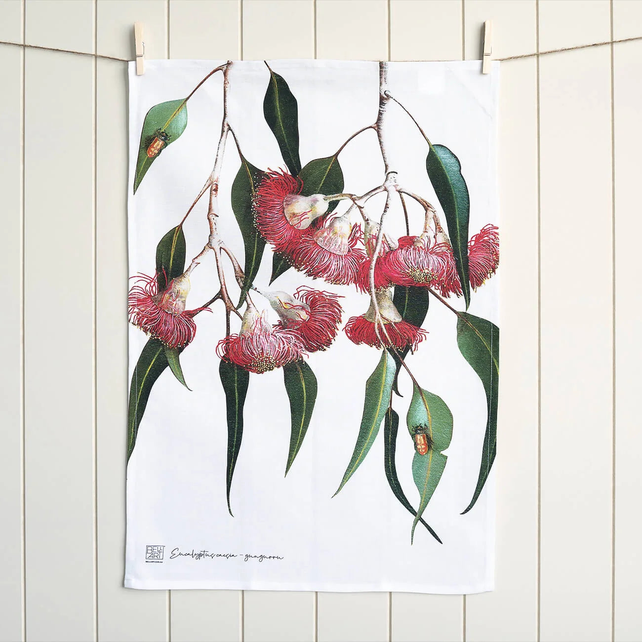 Australian Wildflower Tea Towel - Organic Linen & Cotton