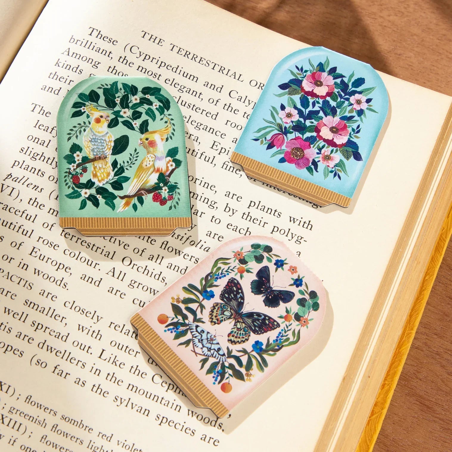 Magnetic Bookmarks - Blooming Terrariums Set of 3