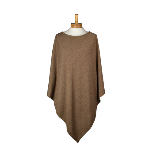 Poncho Brown Pearl Wool Acrylic Mix TH21
