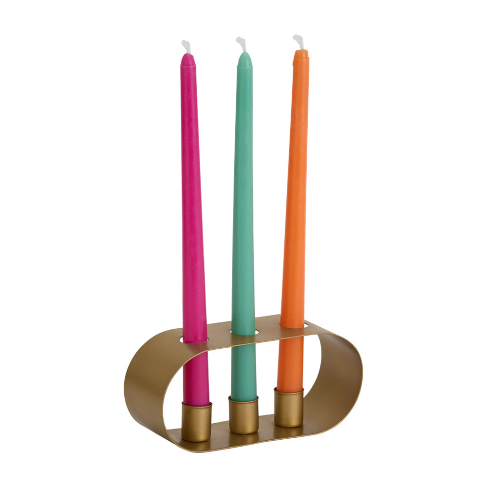 Candle Holder Trio - Gold