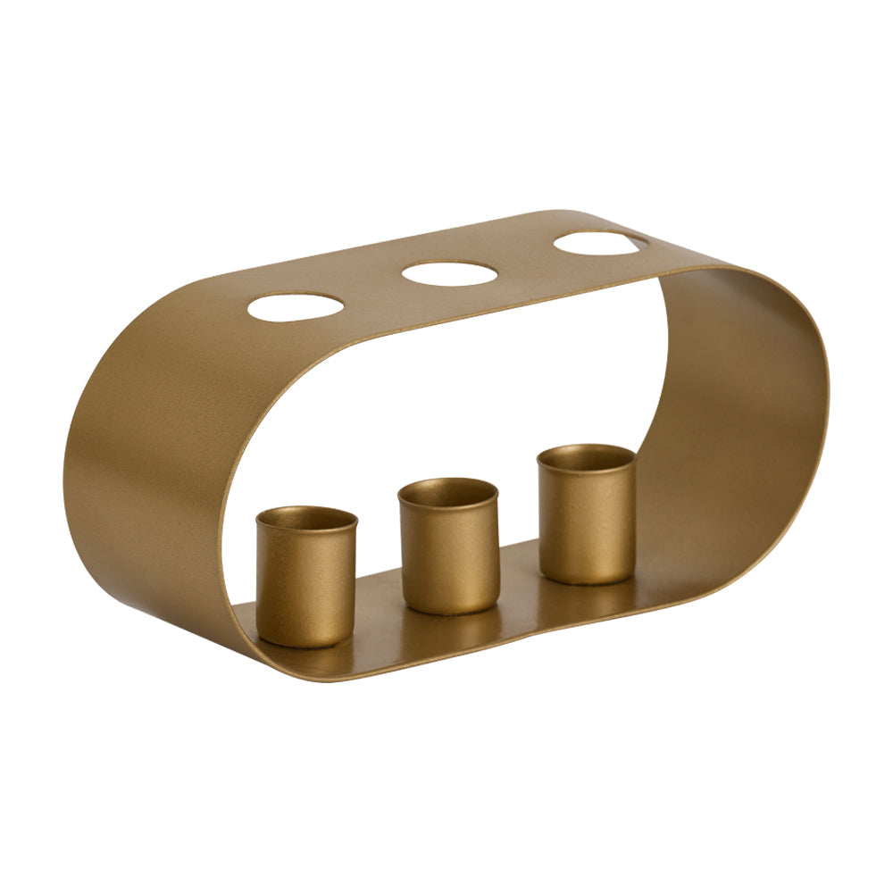 Candle Holder Trio - Gold