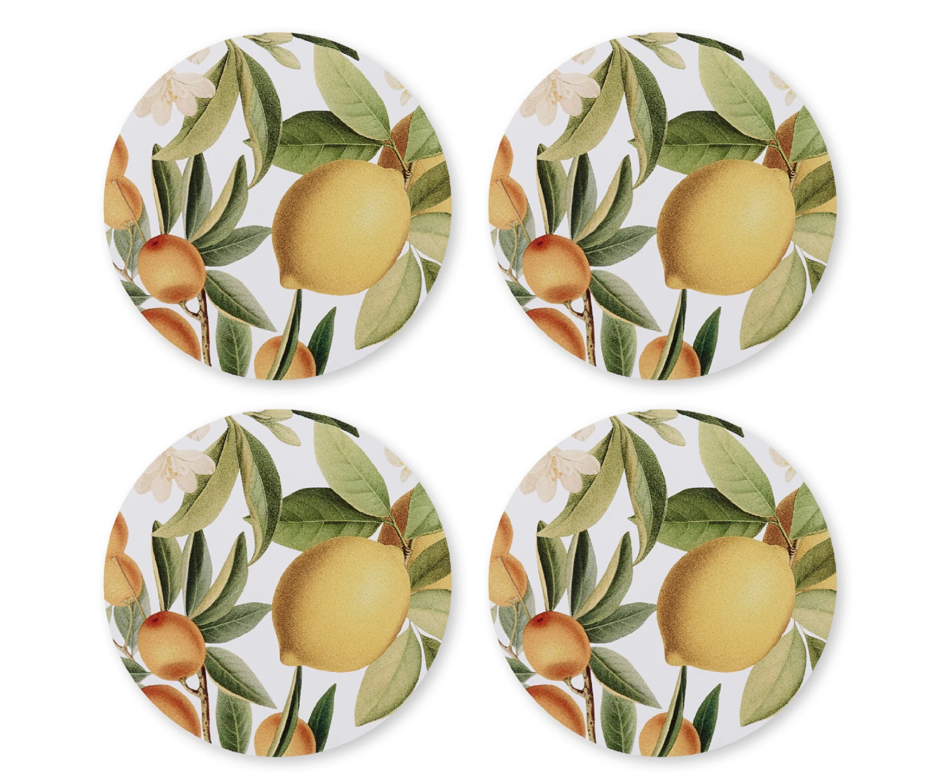 Coaster Set - Citrus Round