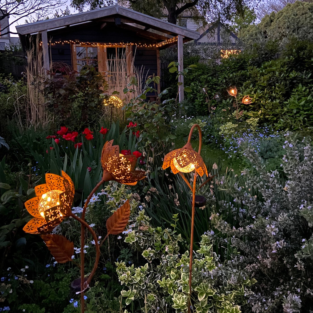 Solar Light Flower Rust