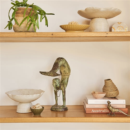 Footed Bowl Speckled Stoneware