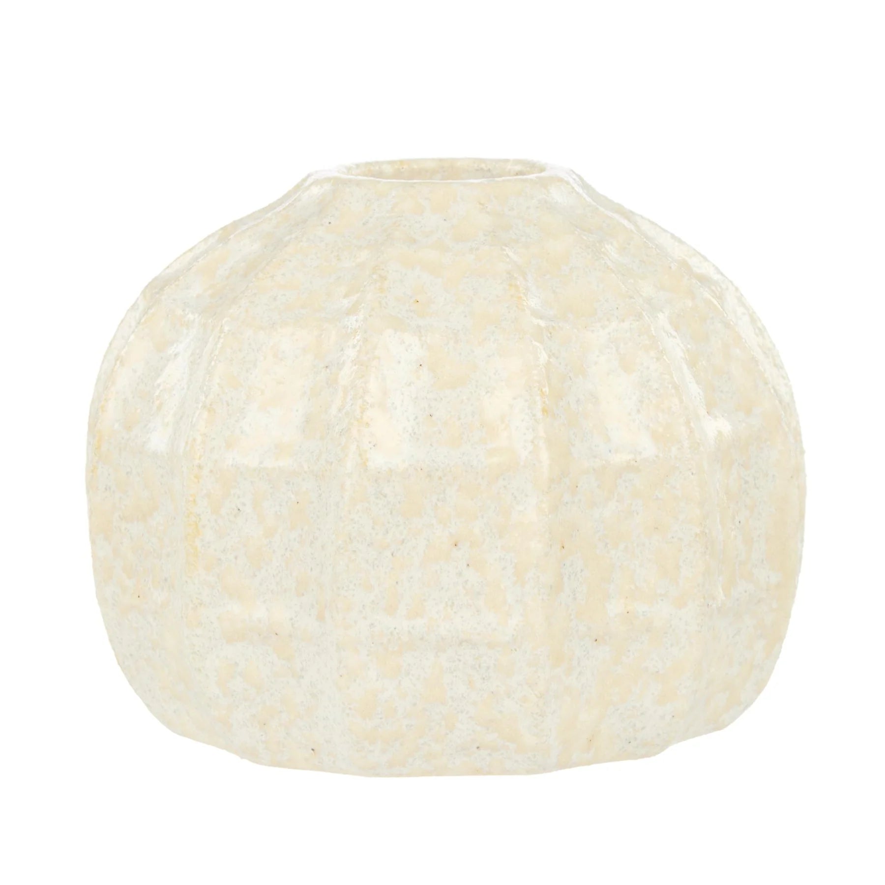 Vase Round with Ridges Cream
