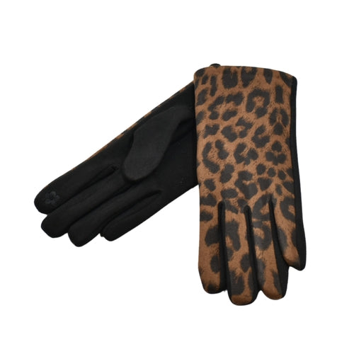 Gloves - Luxe Leopard Camel