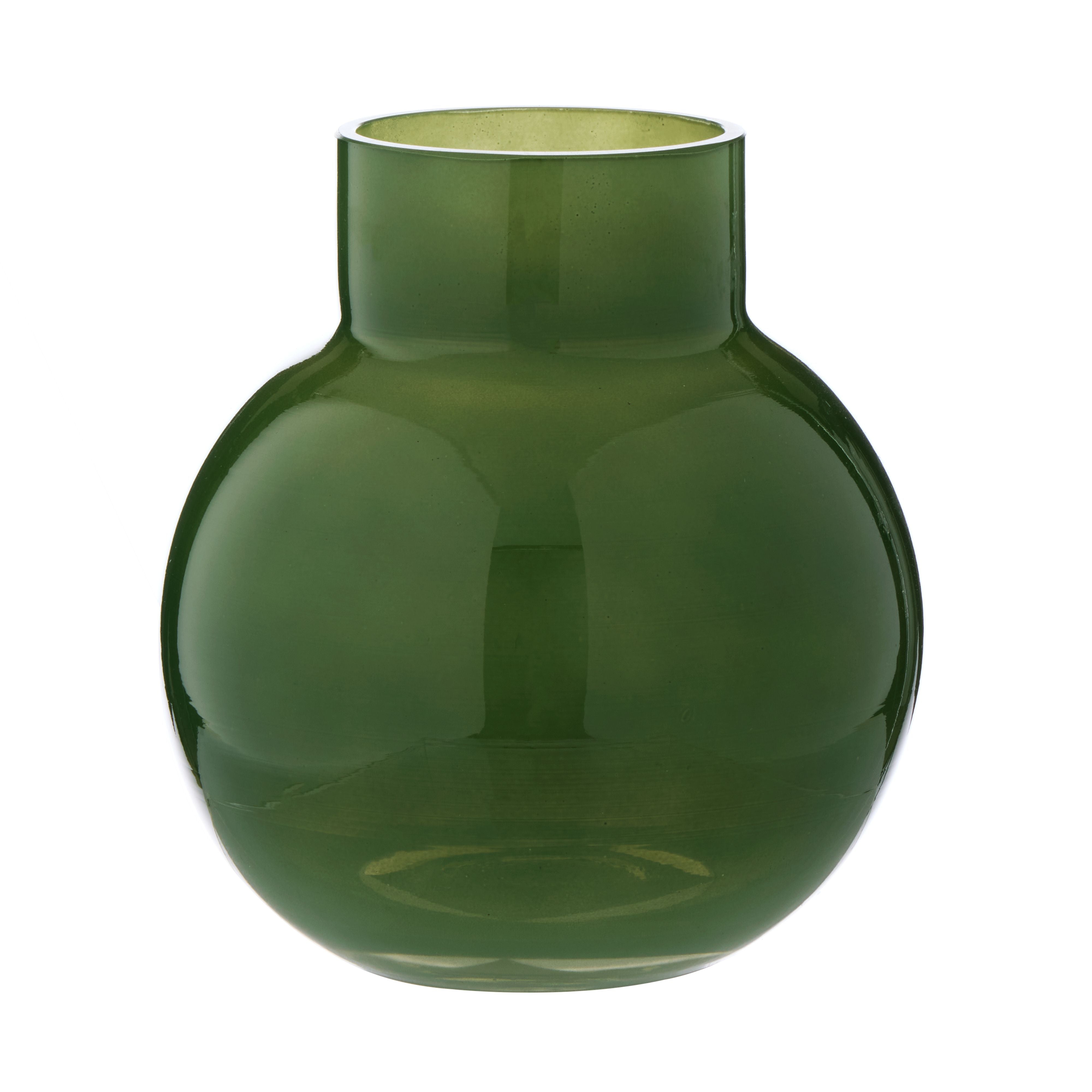 Green Glass Vase - Small