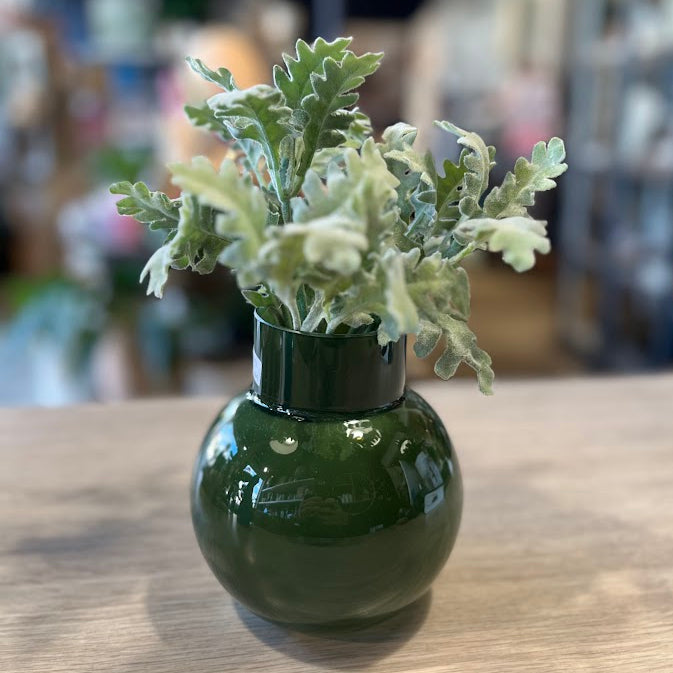 Green Glass Vase - Small