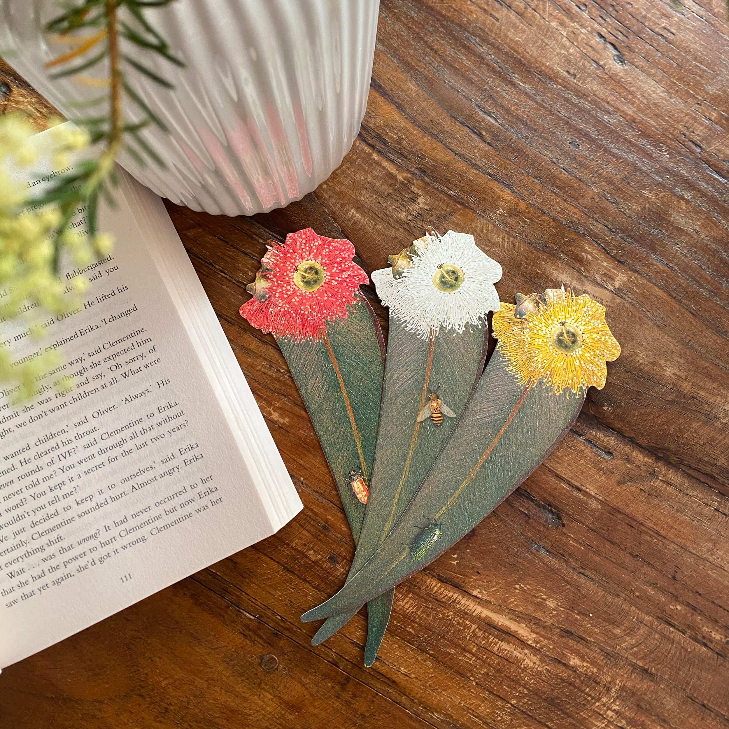 Bookmark Gum Leaf - Pack of 3