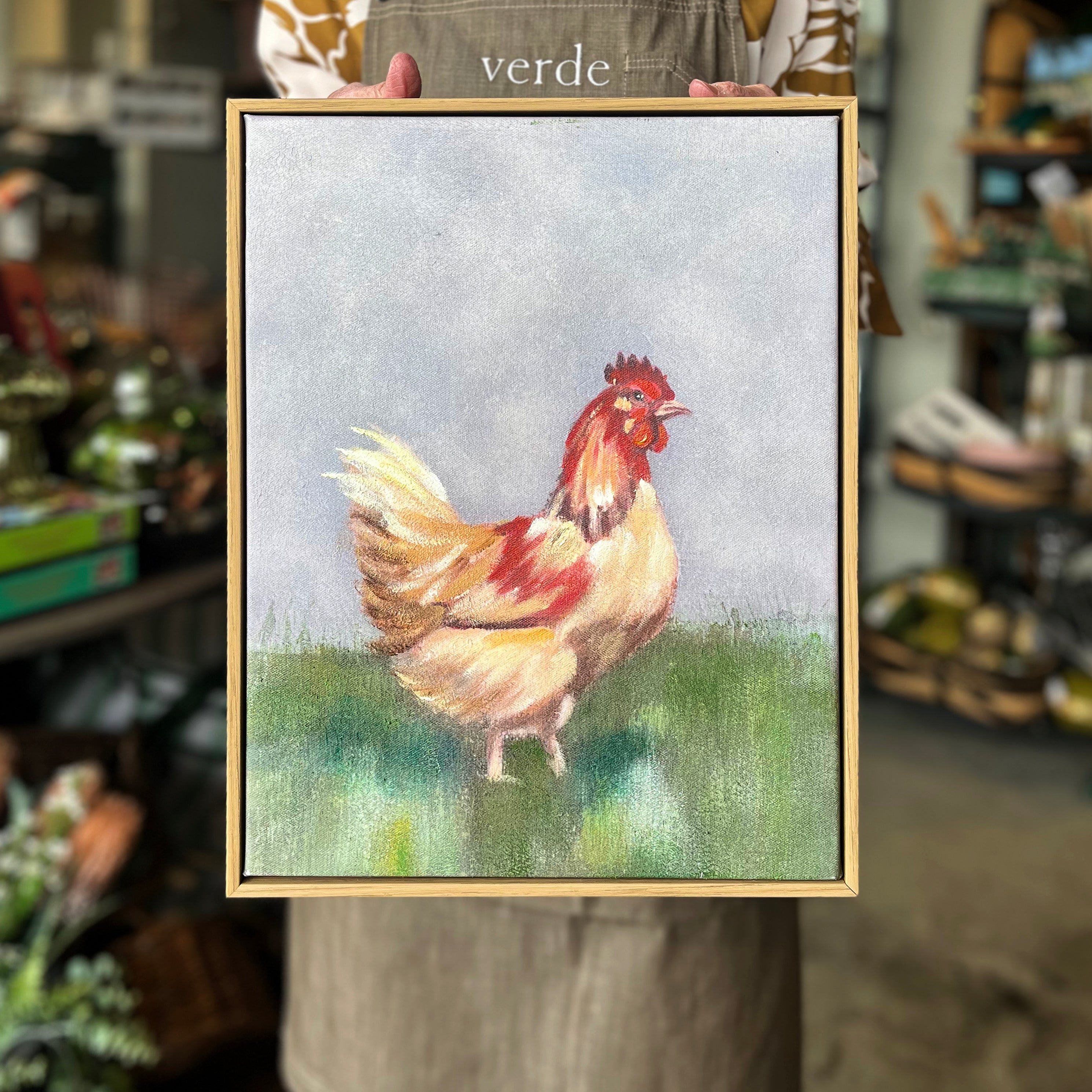Hen Oil Painting
