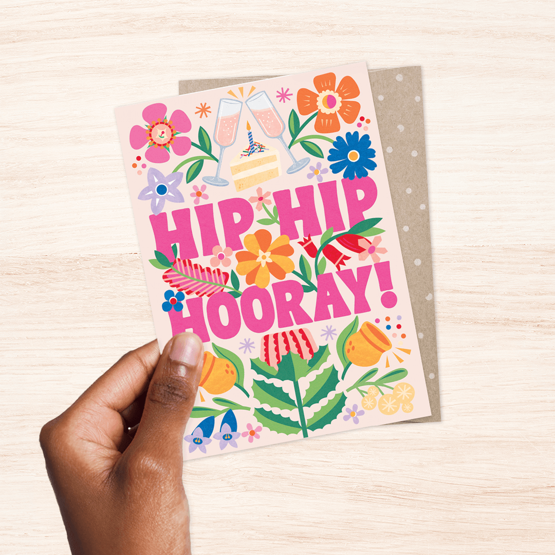 Card - Hip Hip Hooray! - 100% recycled paper