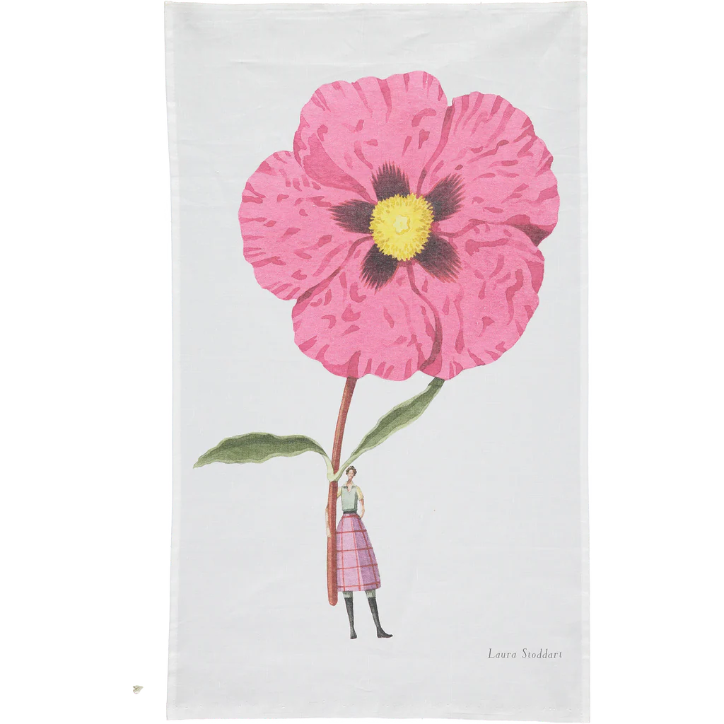 Tea Towel - Cistus in Bloom - Laura Stoddart