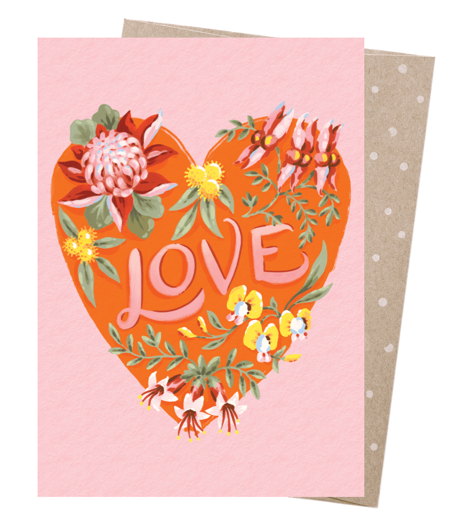 Card - Love Heart Natives - 100% recycled paper