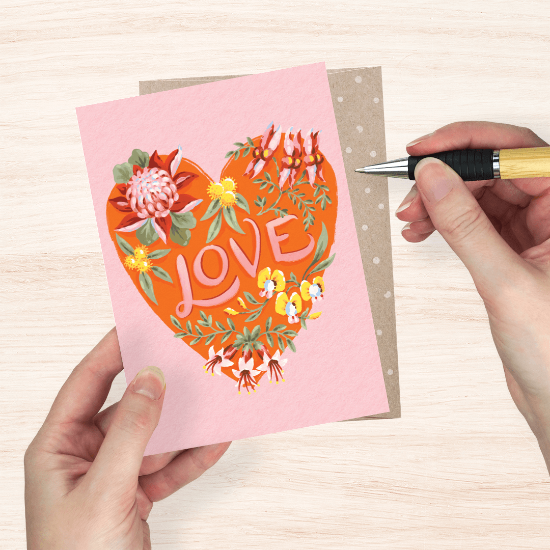 Card - Love Heart Natives - 100% recycled paper