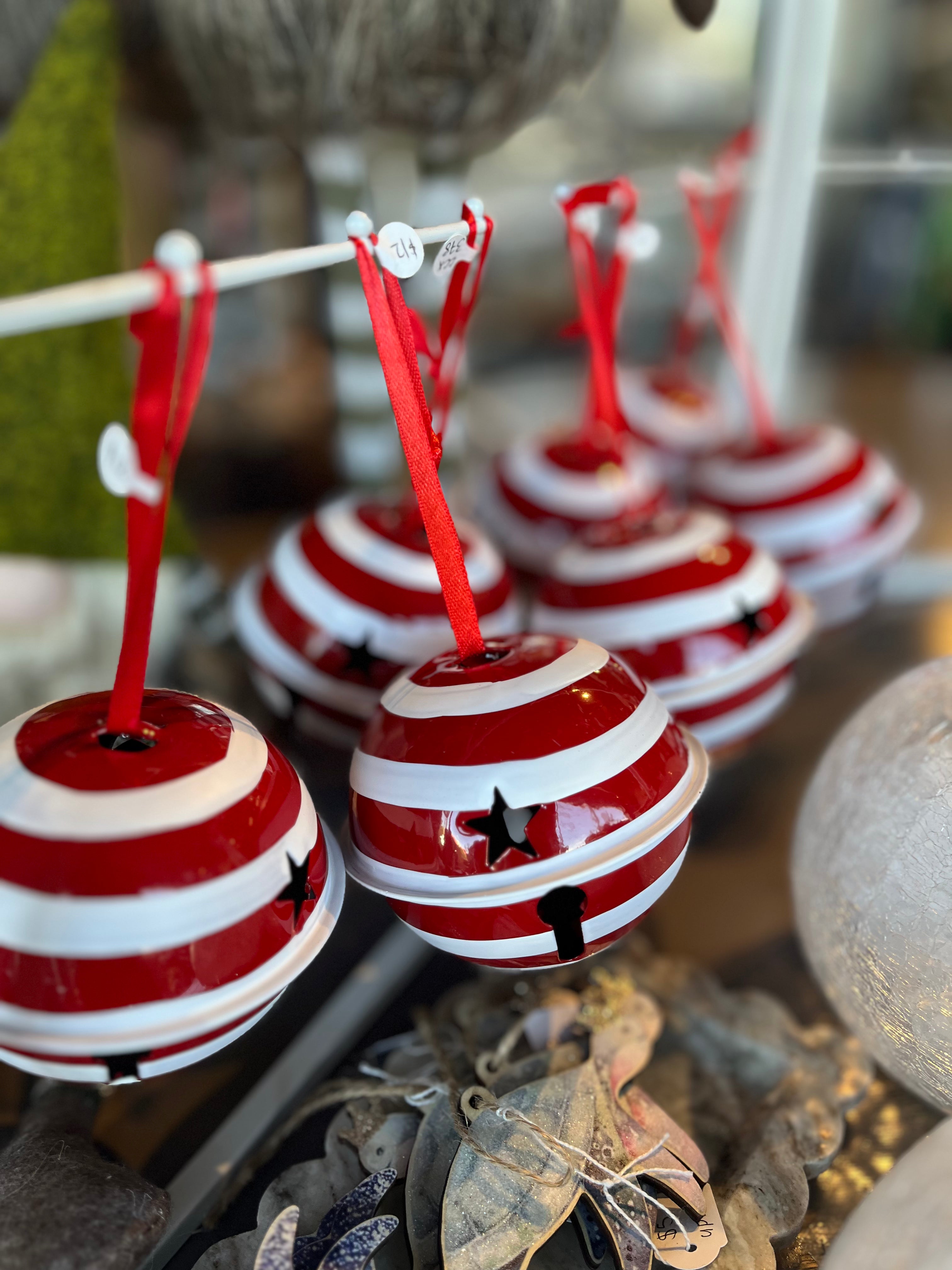 Candy Striped Bell Hanging Decoration