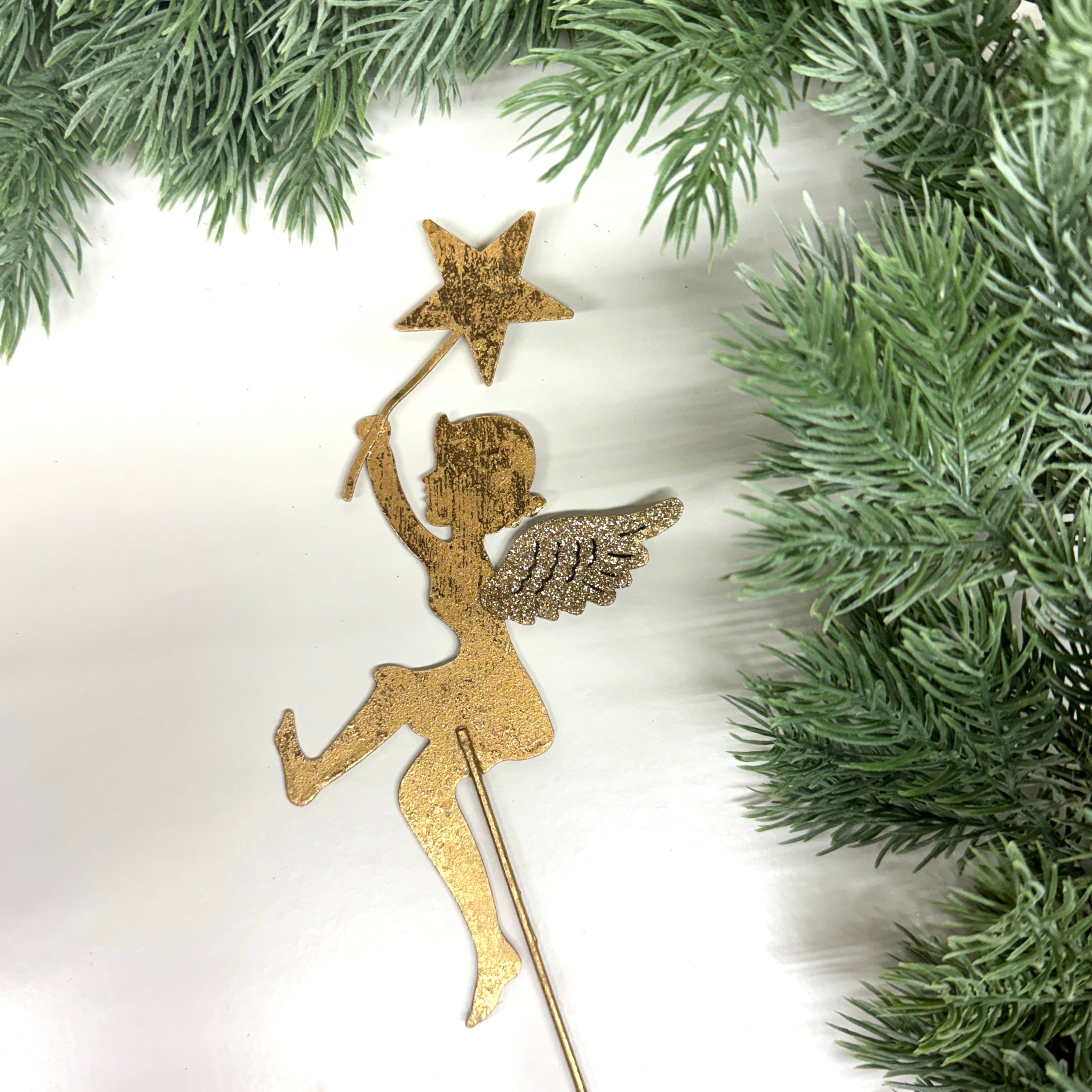 Stake Golden Christmas Decorations
