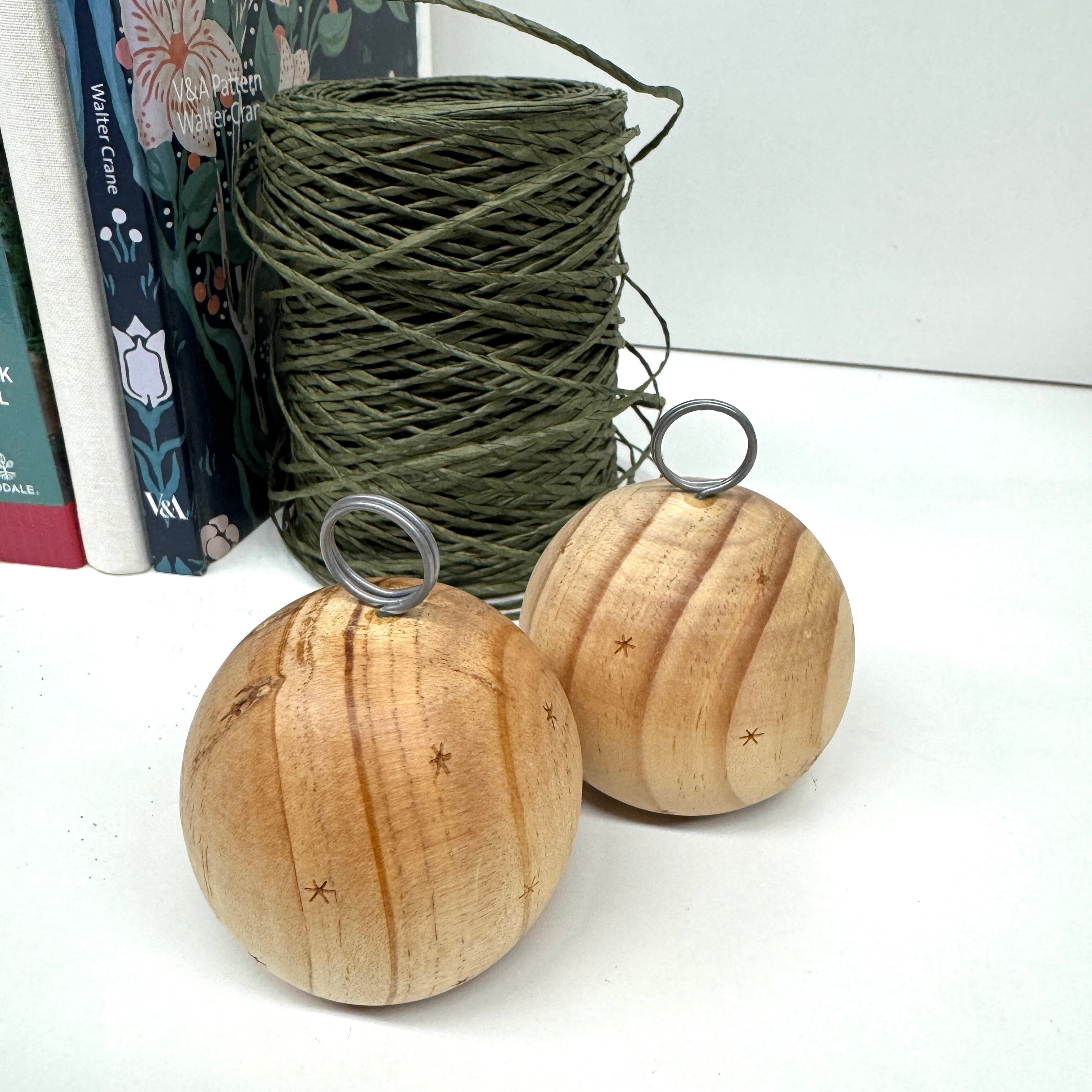 Christmas Place Holders Wooden with Stars