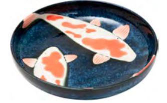 Plate High Edge Koi Carp AIZOME