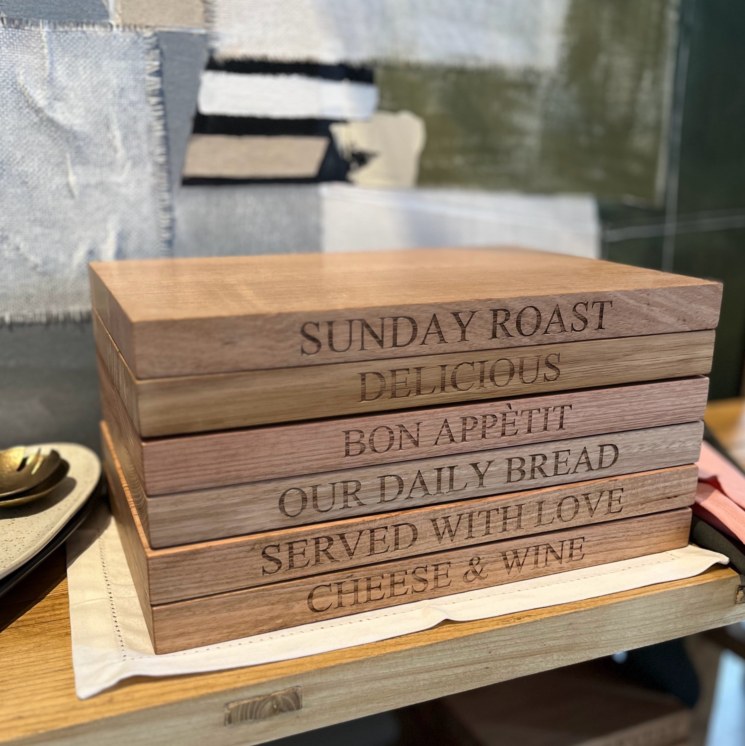 Large Thin Wooden Serving & Cutting Boards - Tasmanian Oak - Handmade by Verde