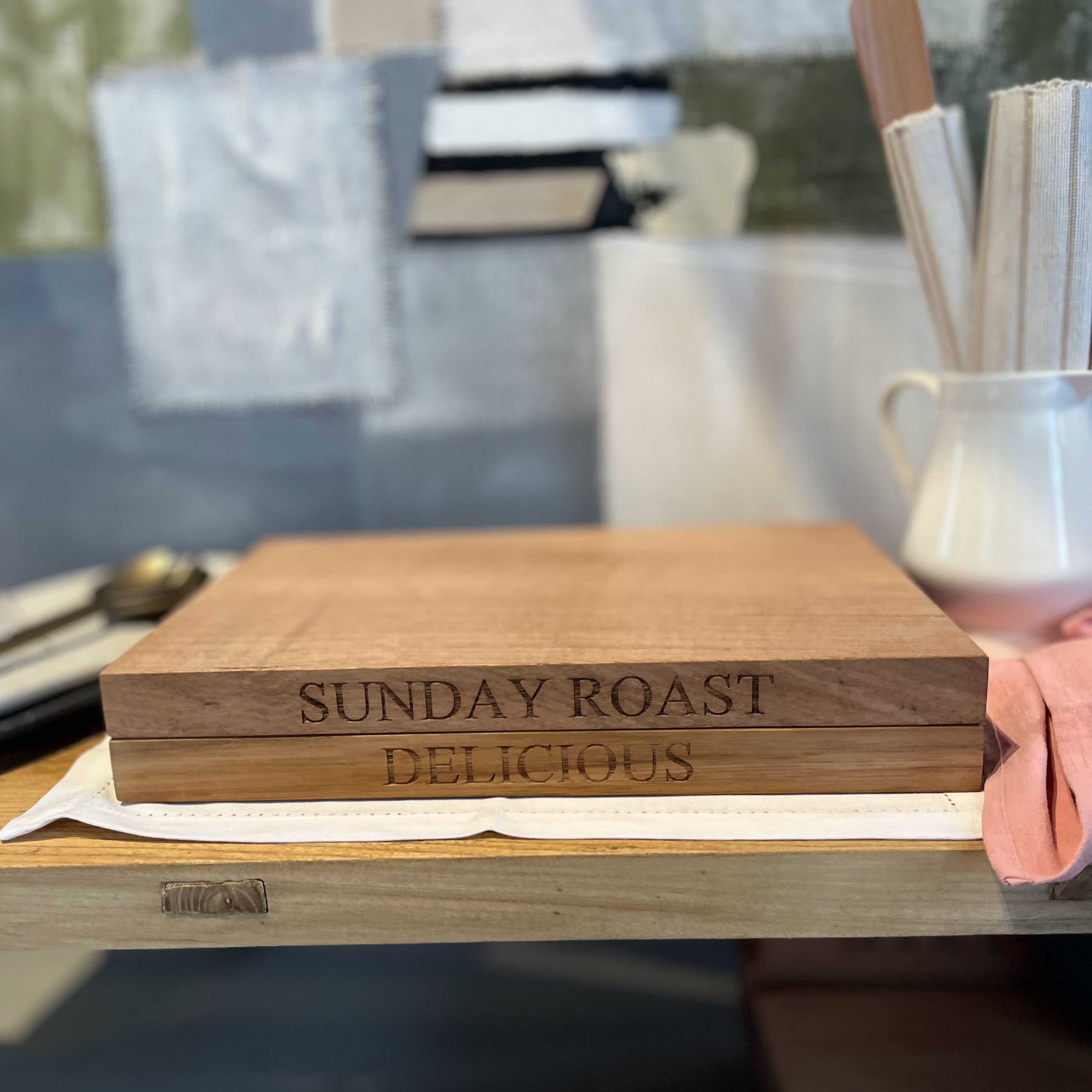 Large Thin Wooden Serving & Cutting Boards - Tasmanian Oak - Handmade by Verde