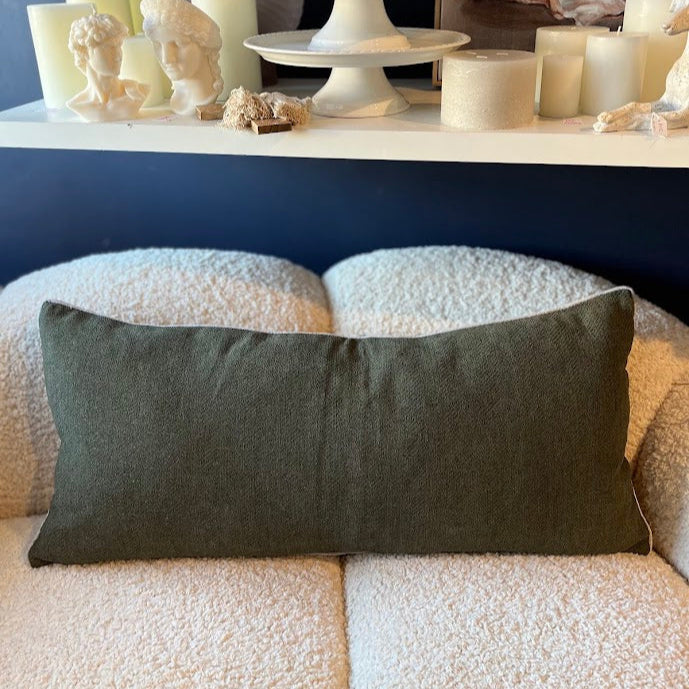 Linen Lumber Cushion 90cm long in natural fabric