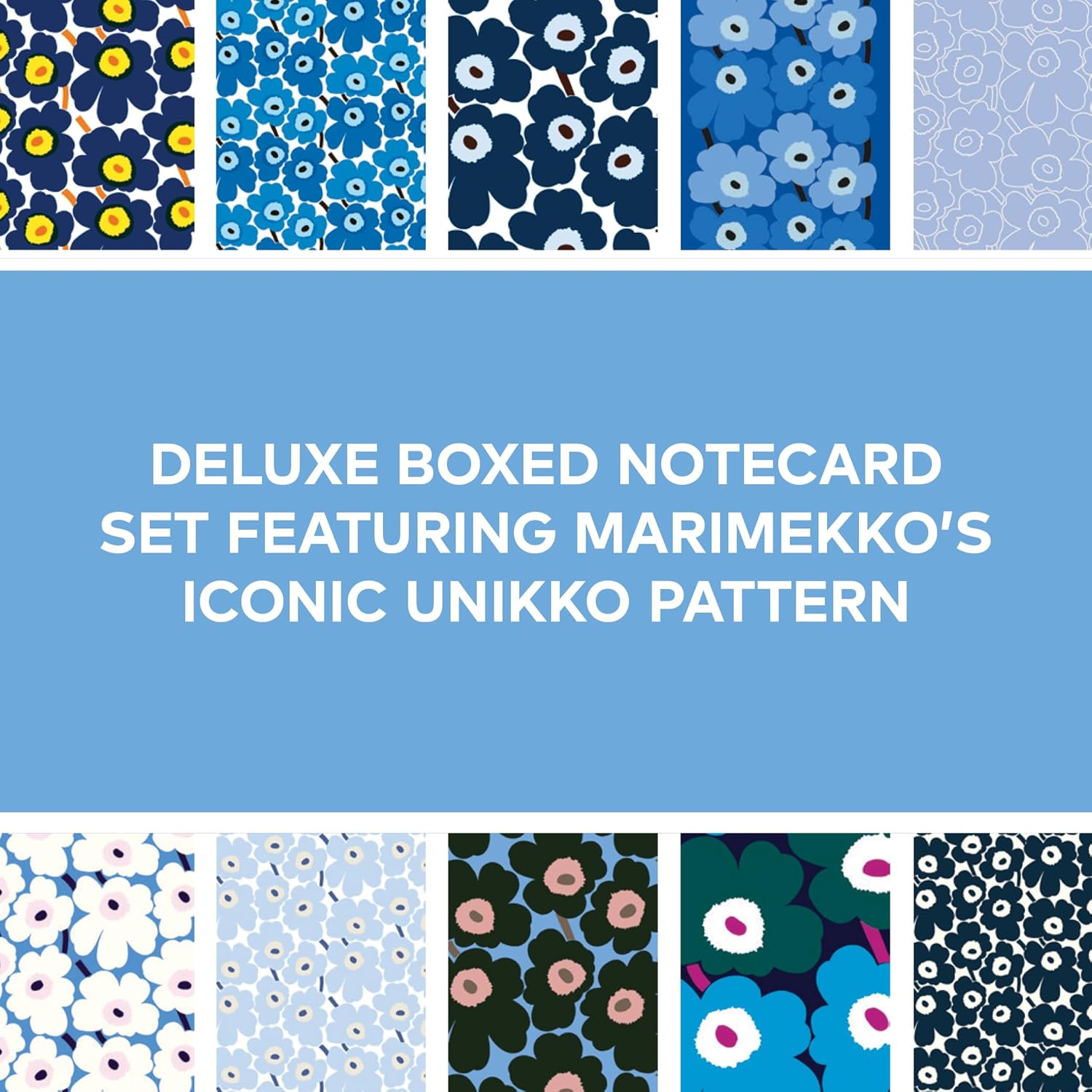 Note Card Set Marimekko Blue Pk20