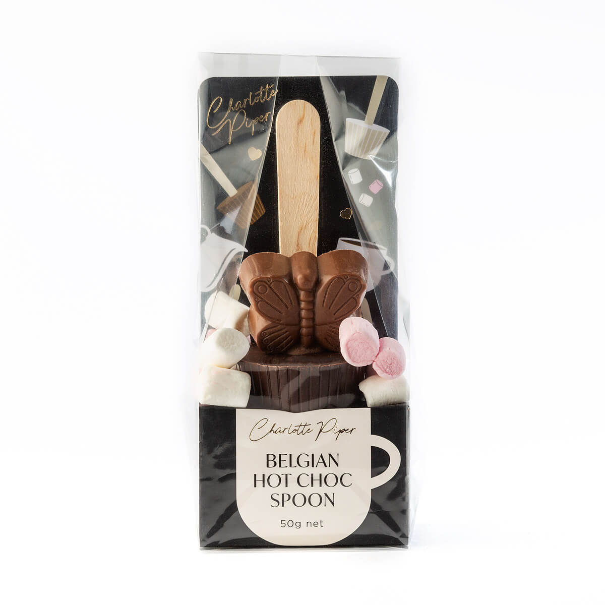 Belgian Hot Choc Spoons - Hot Lips, Butterflies & Kangaroos, Milk & Dark