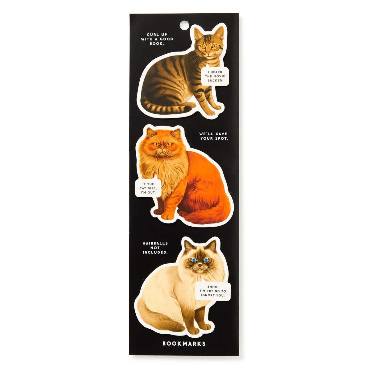Bookmarks - Magnetic Moody Cats Set of 3