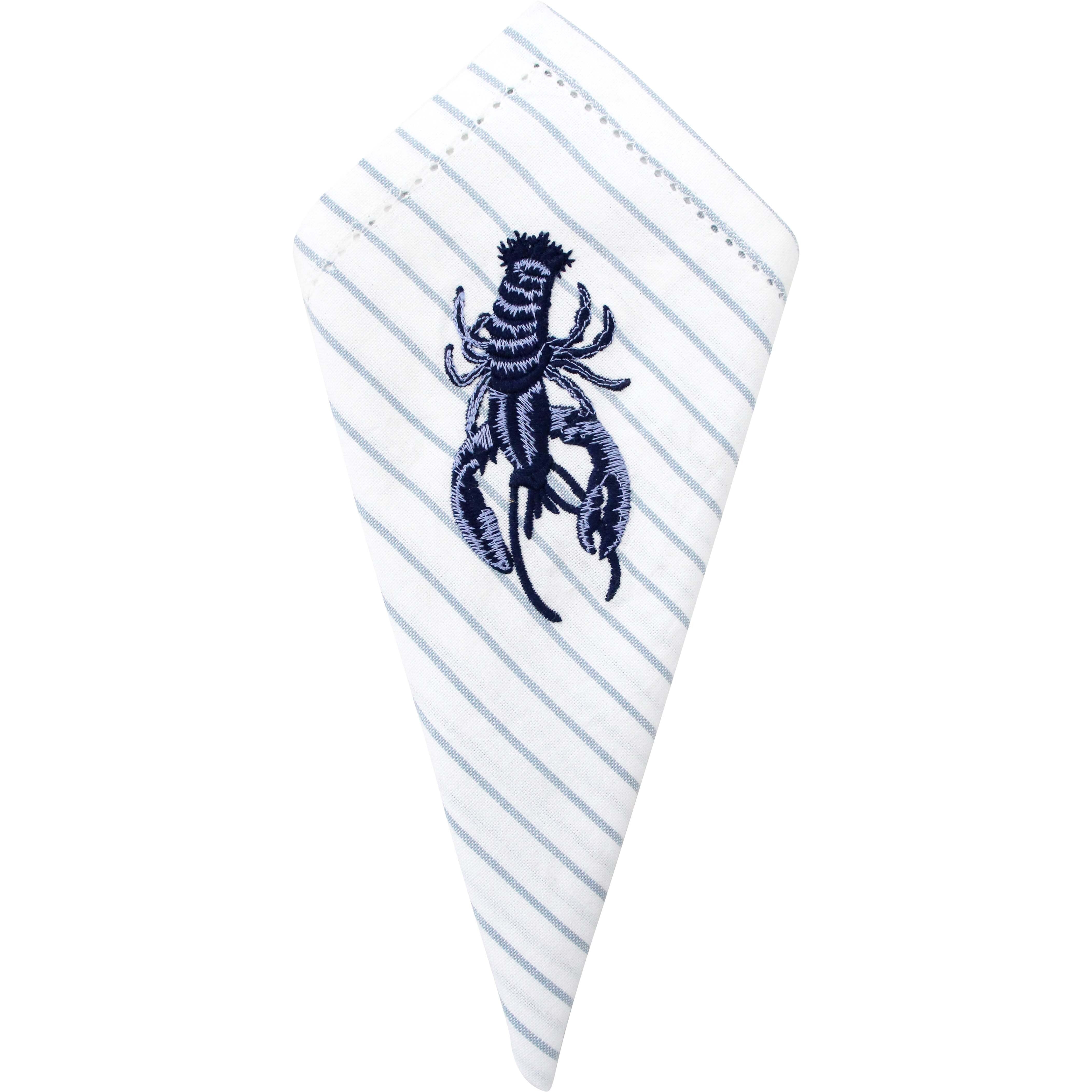 Napkin Lobster Chambray Stripe