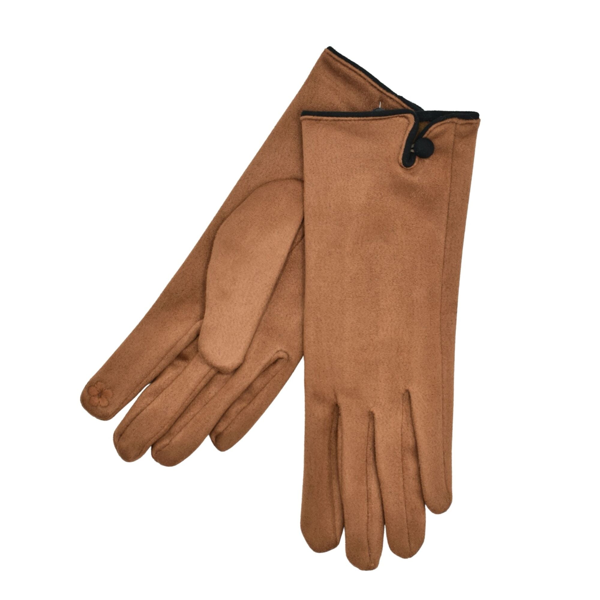 Gloves - One Button Faux Suede
