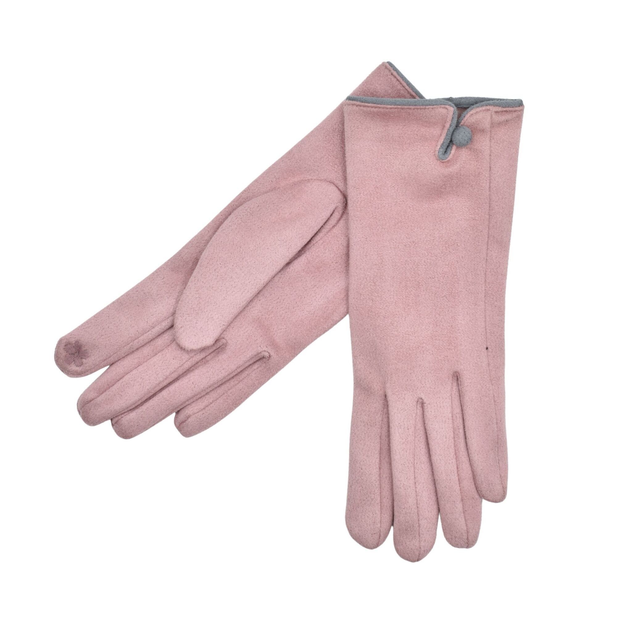 Gloves - One Button Faux Suede