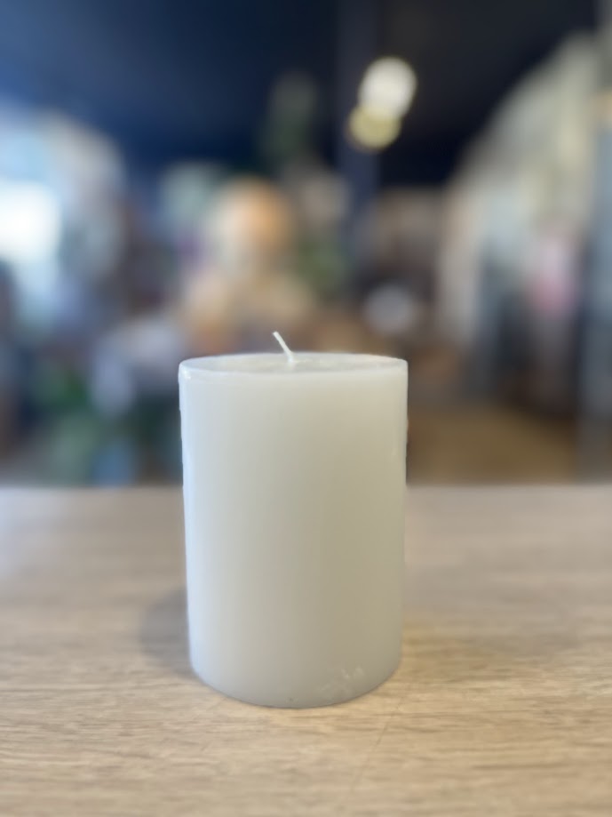 Pillar Candle White 7.5cm