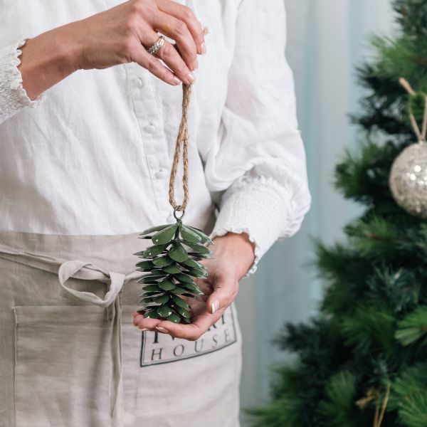 Pinecone Hanging Decoration Green