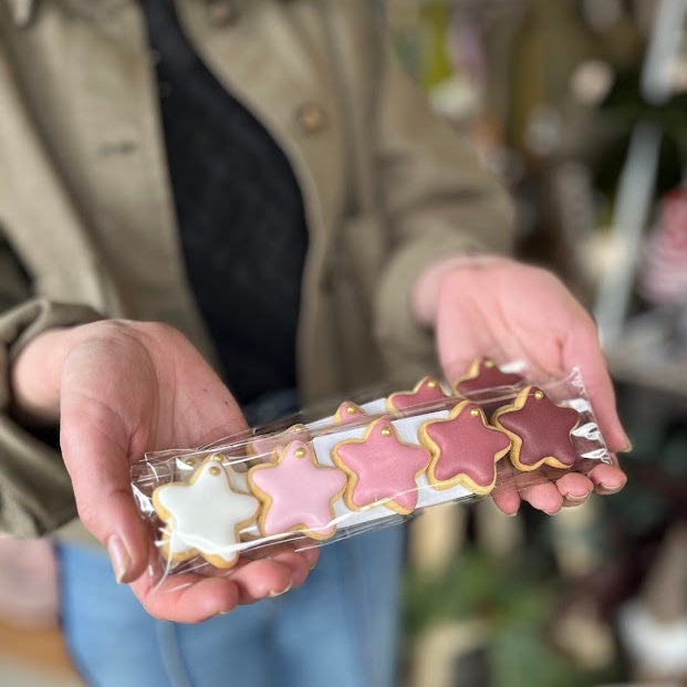 Star Biscuits with Vanilla Icing