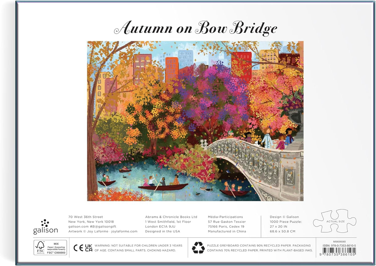 Puzzle - Autumn on Bow Bridge 1000 Piece
