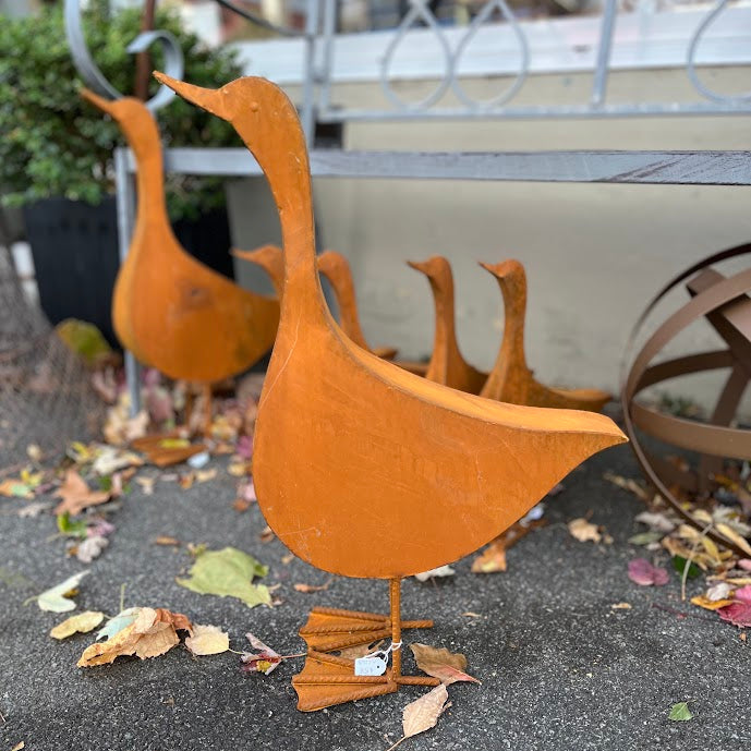 Rusty Ducks - garden ornaments
