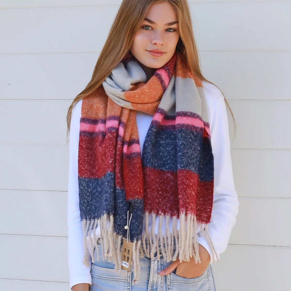 Scarf - Thick Stripes Multi Colour