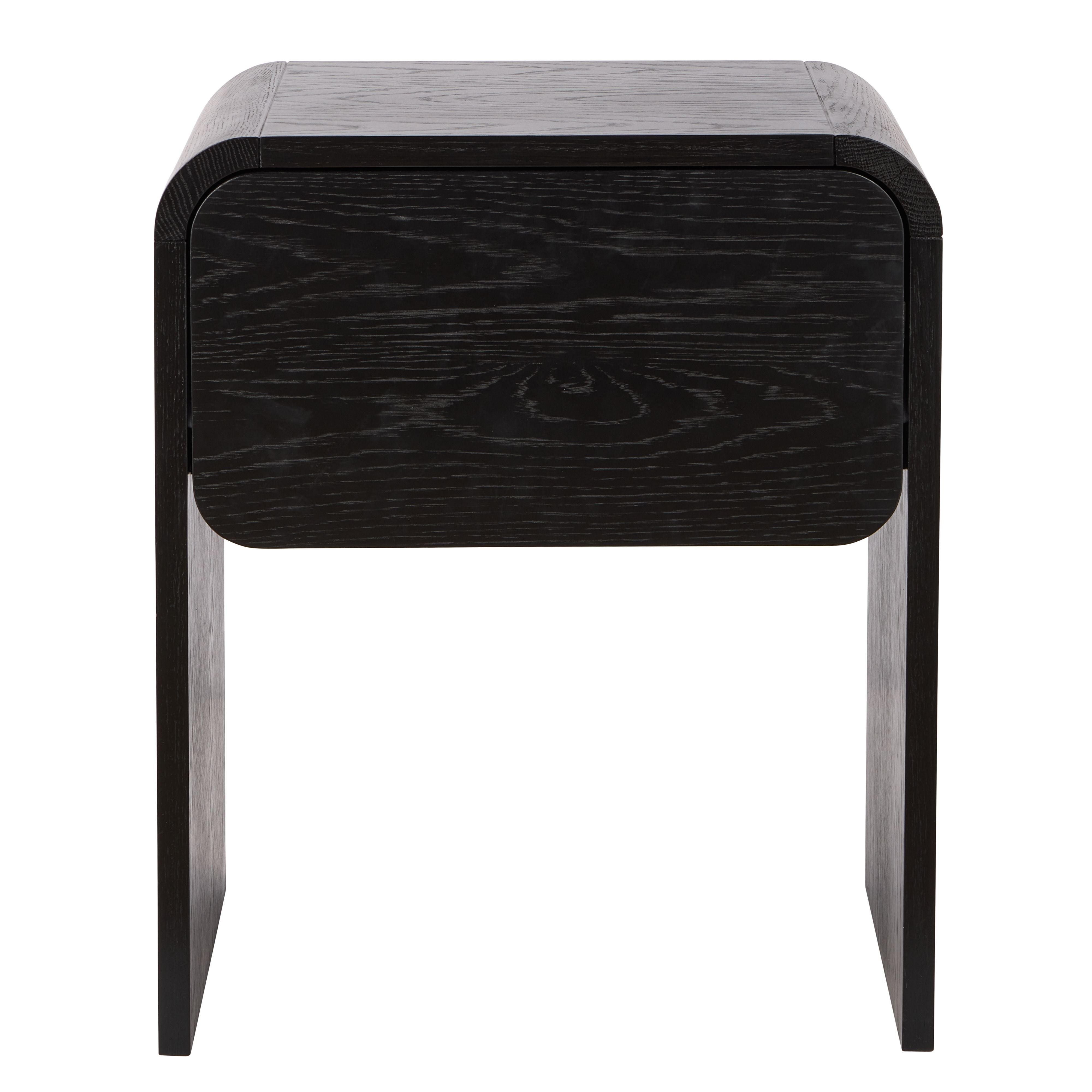 Side Table Oak Black Veneer