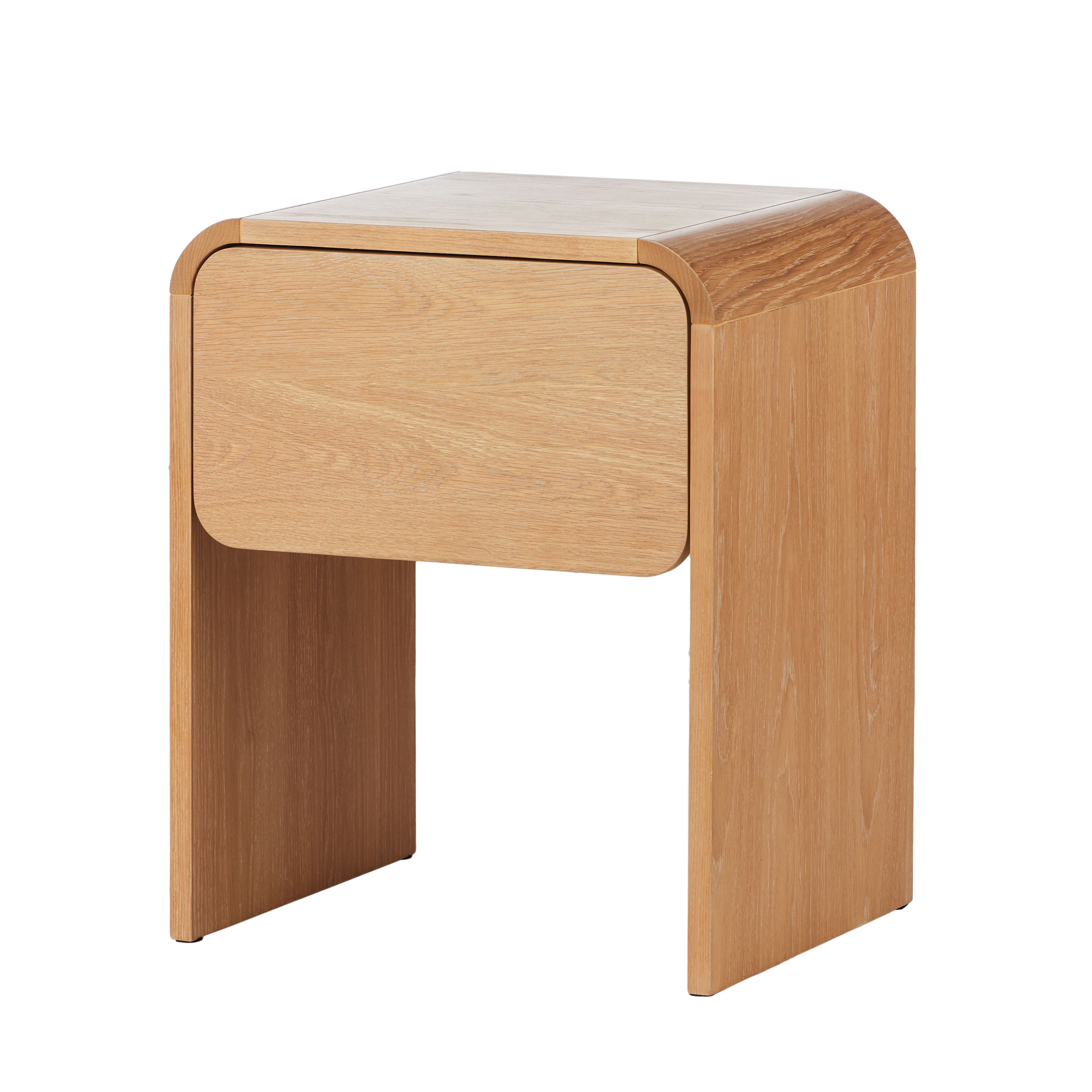 Side Table Natural Oak Veneer