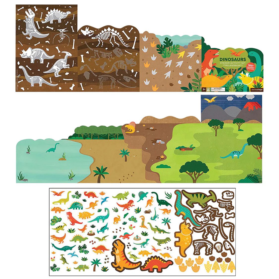 Sticker Activity Set - Petit Collage Dinosaurs